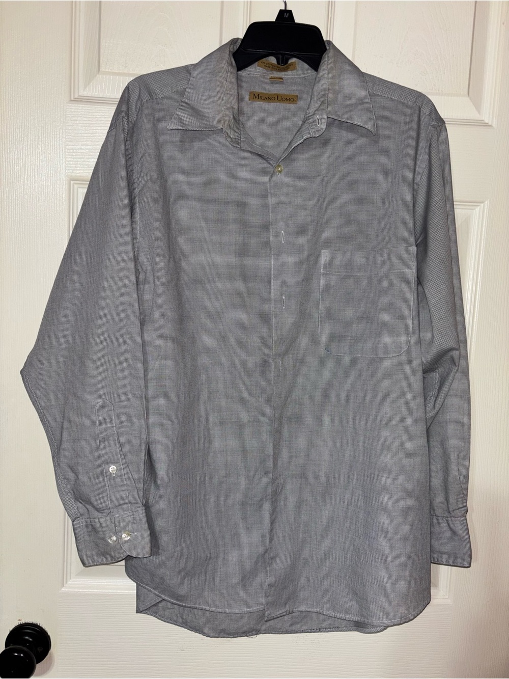 Milano Men's Gray Long-Sleeve Dress Shirt